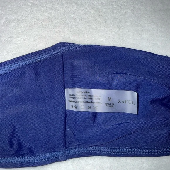 Navy Blue strapless Bikini Set - Picture 2 of 5